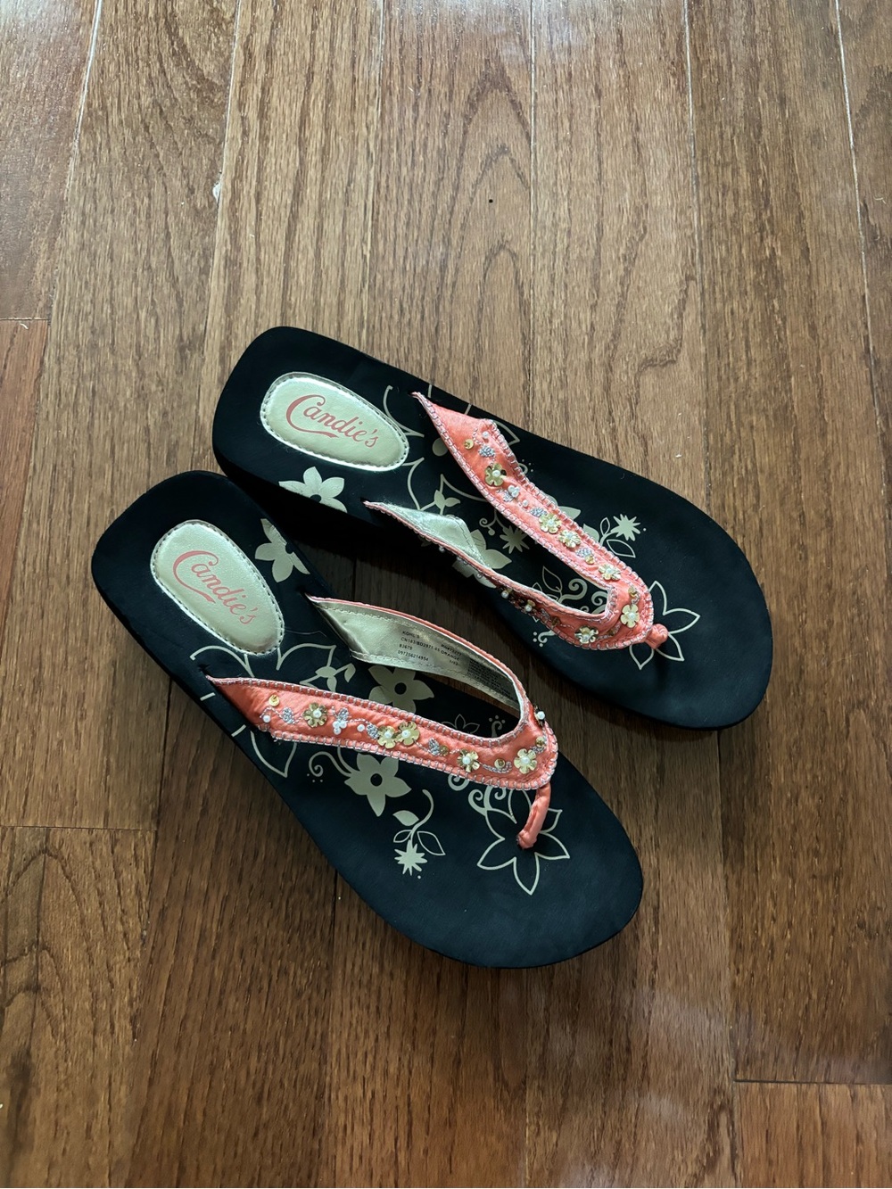 candies y2k beaded fairy boho thong sandals size 9